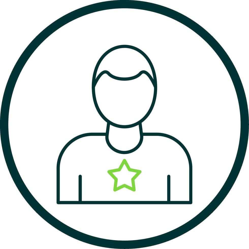 Hero Line Circle Icon vector