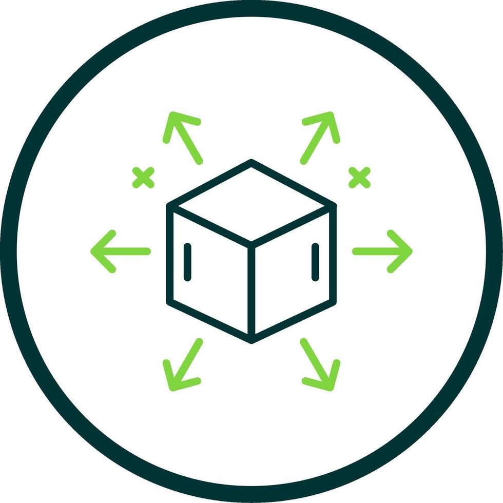 Distribution Line Circle Icon vector