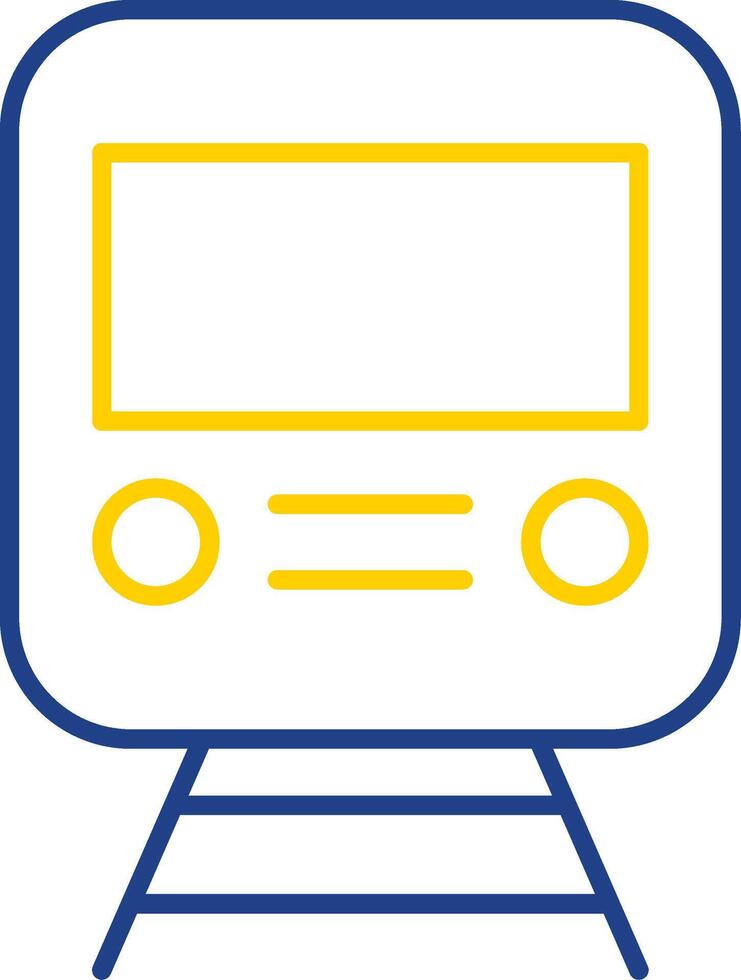Rail Line Two Color Icon vector