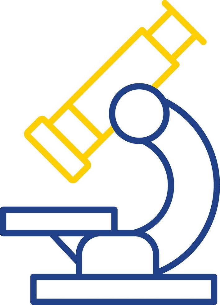 Microscope Line Two Color Icon vector