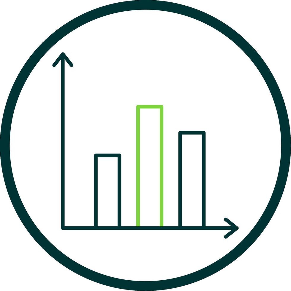 Prediction Line Circle Icon vector