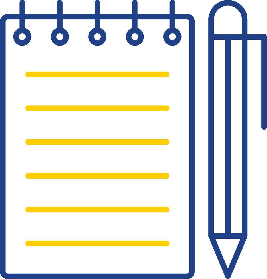 Notebook Line Two Color Icon vector