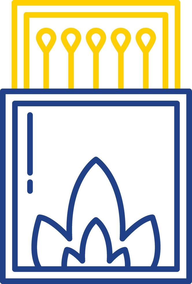 Matches Line Two Color Icon vector