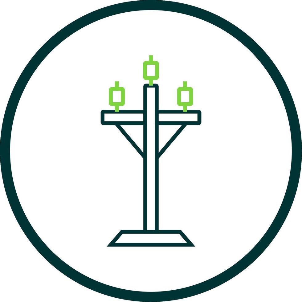 High Voltage Line Circle Icon vector