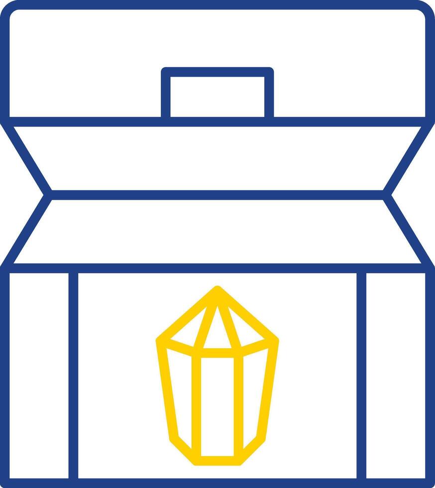 Treasure chest Line Two Color Icon vector