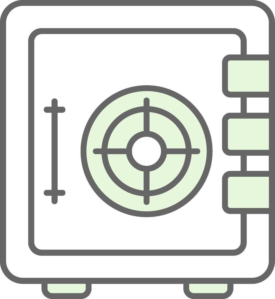 la seguridad caja relleno icono vector