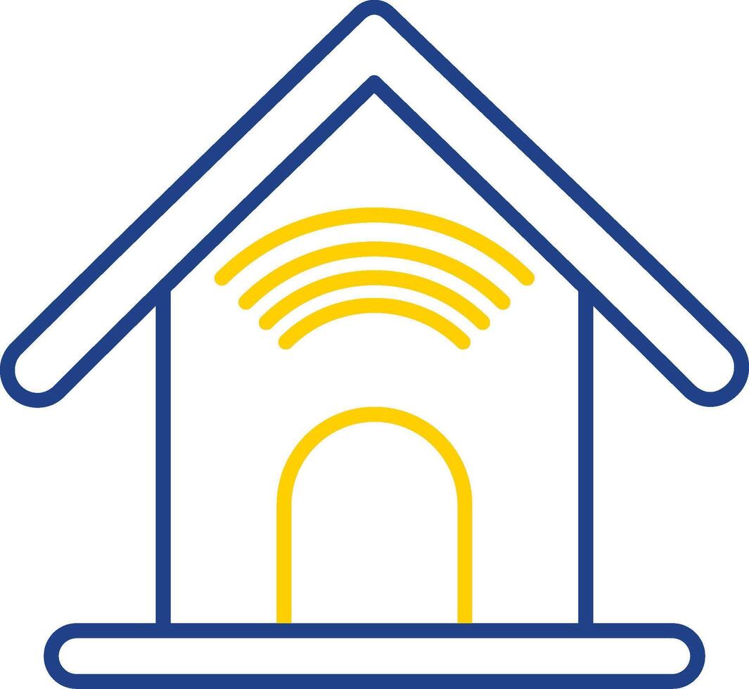 Smart Home Line Two Color Icon vector