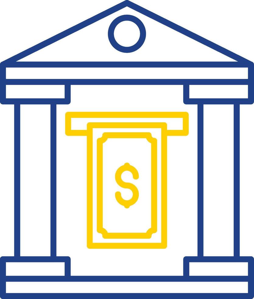 Cash Withdraw Line Two Color Icon vector