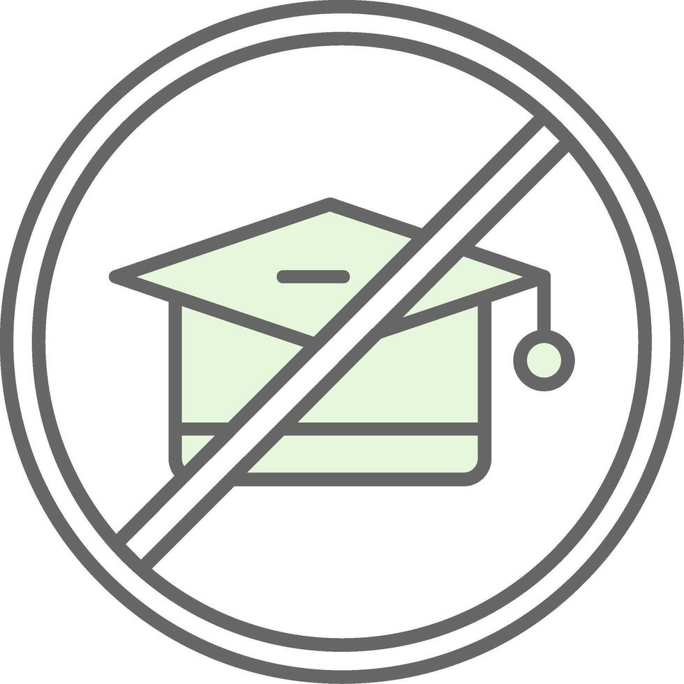 No Education Fillay Icon vector