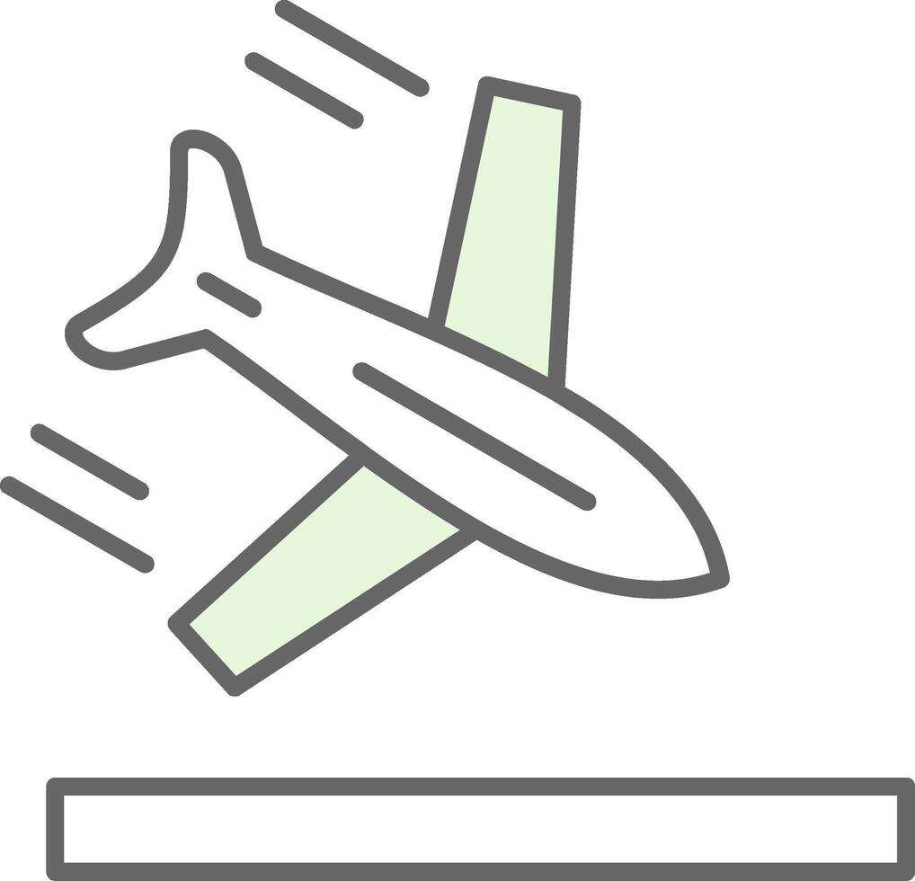 Plane Fillay Icon vector