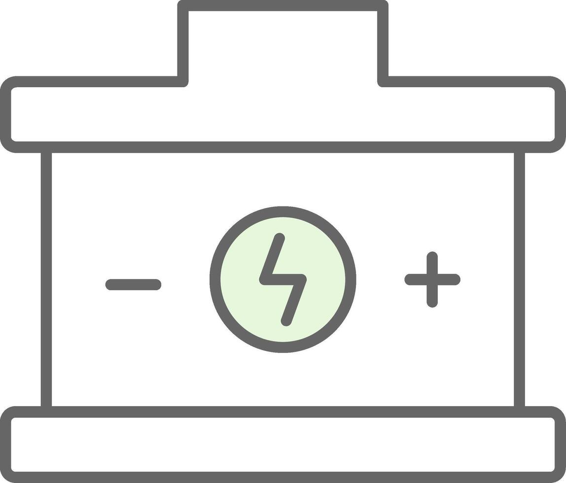 Battery Fillay Icon vector