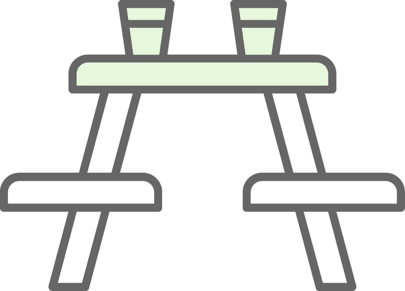 Picnic Table Fillay Icon vector