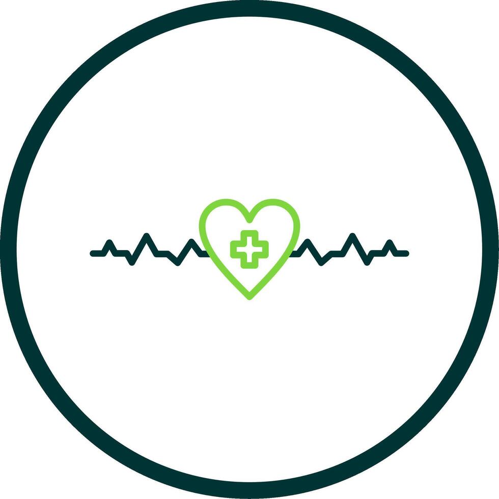 Heartbeat Line Circle Icon vector