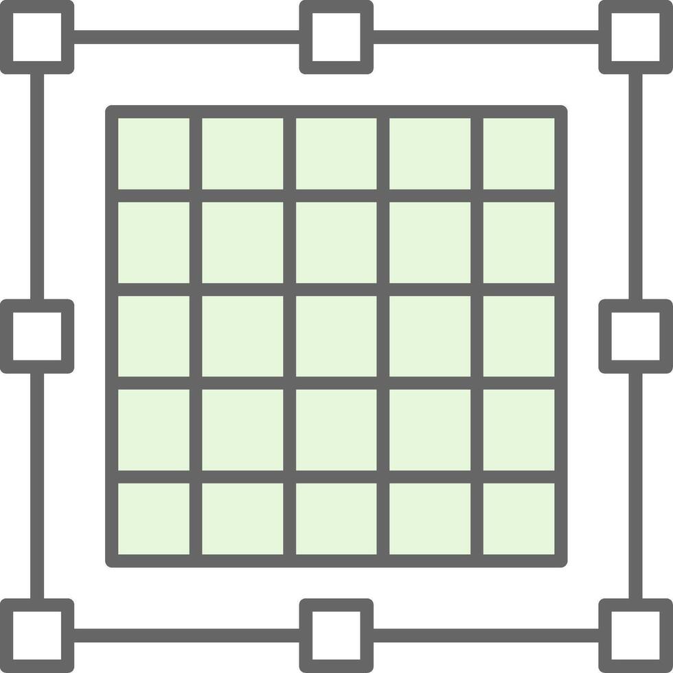 Grid Fillay Icon vector