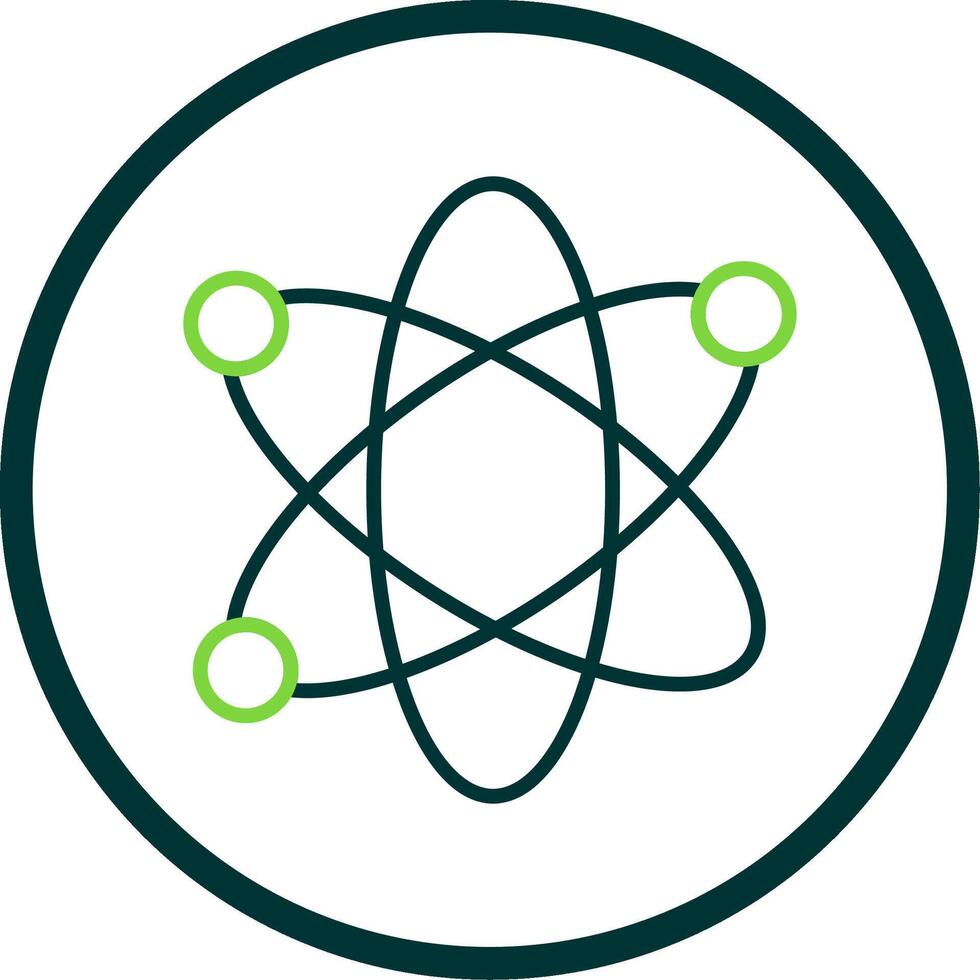 Nucleus Line Circle Icon vector