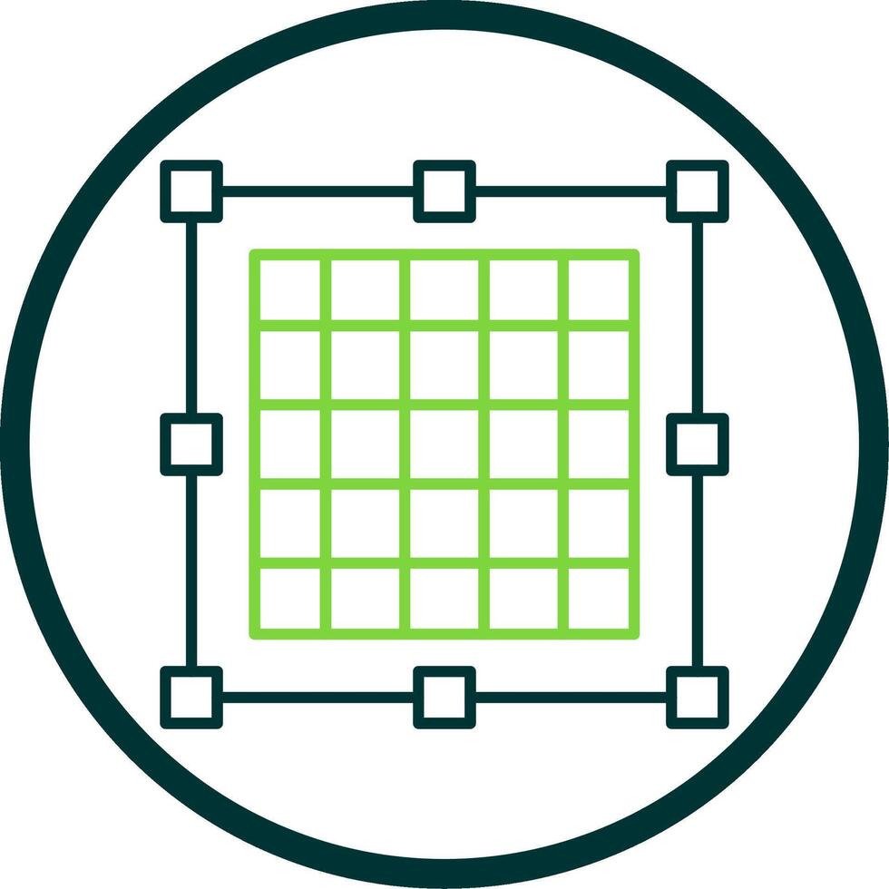 Grid Line Circle Icon vector