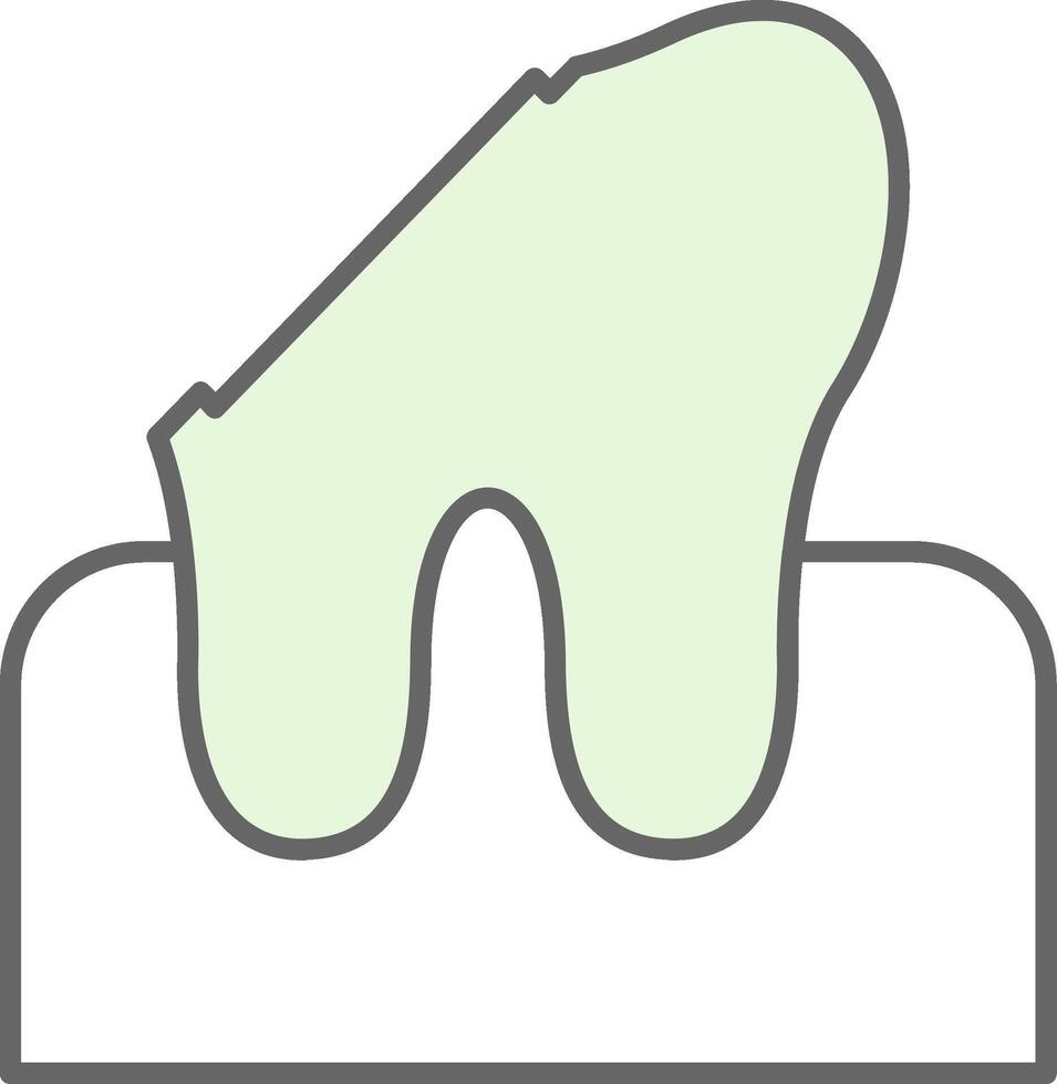 Dental Caries Fillay Icon vector