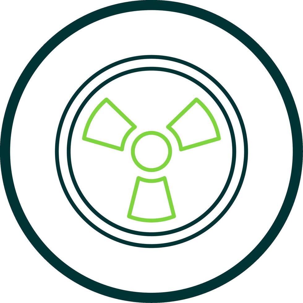 Nuclear Line Circle Icon vector