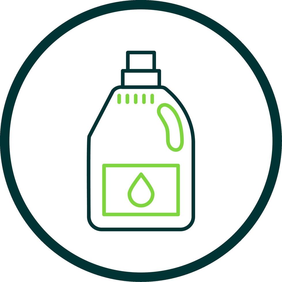 Detergent Line Circle Icon vector