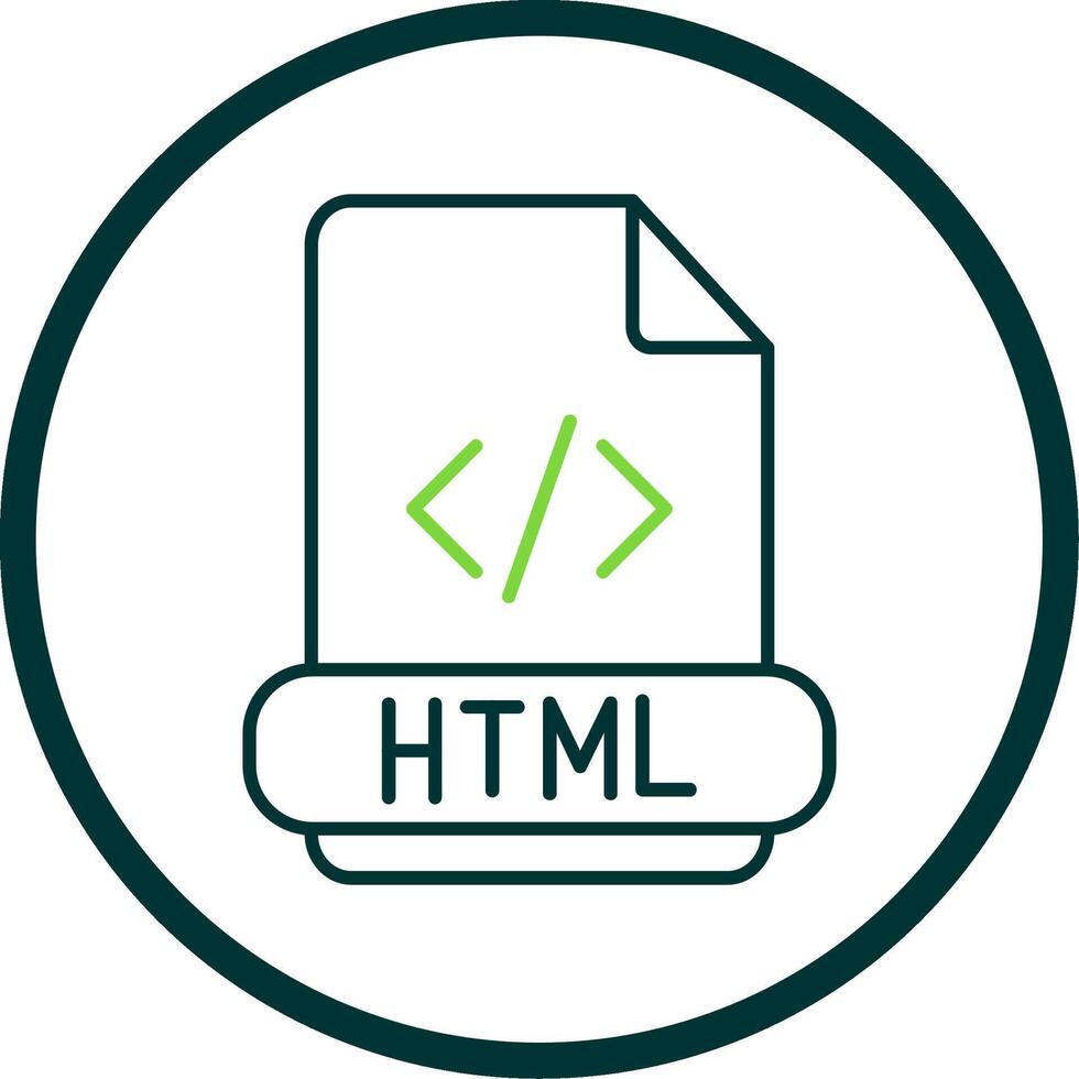 Html Line Circle Icon vector