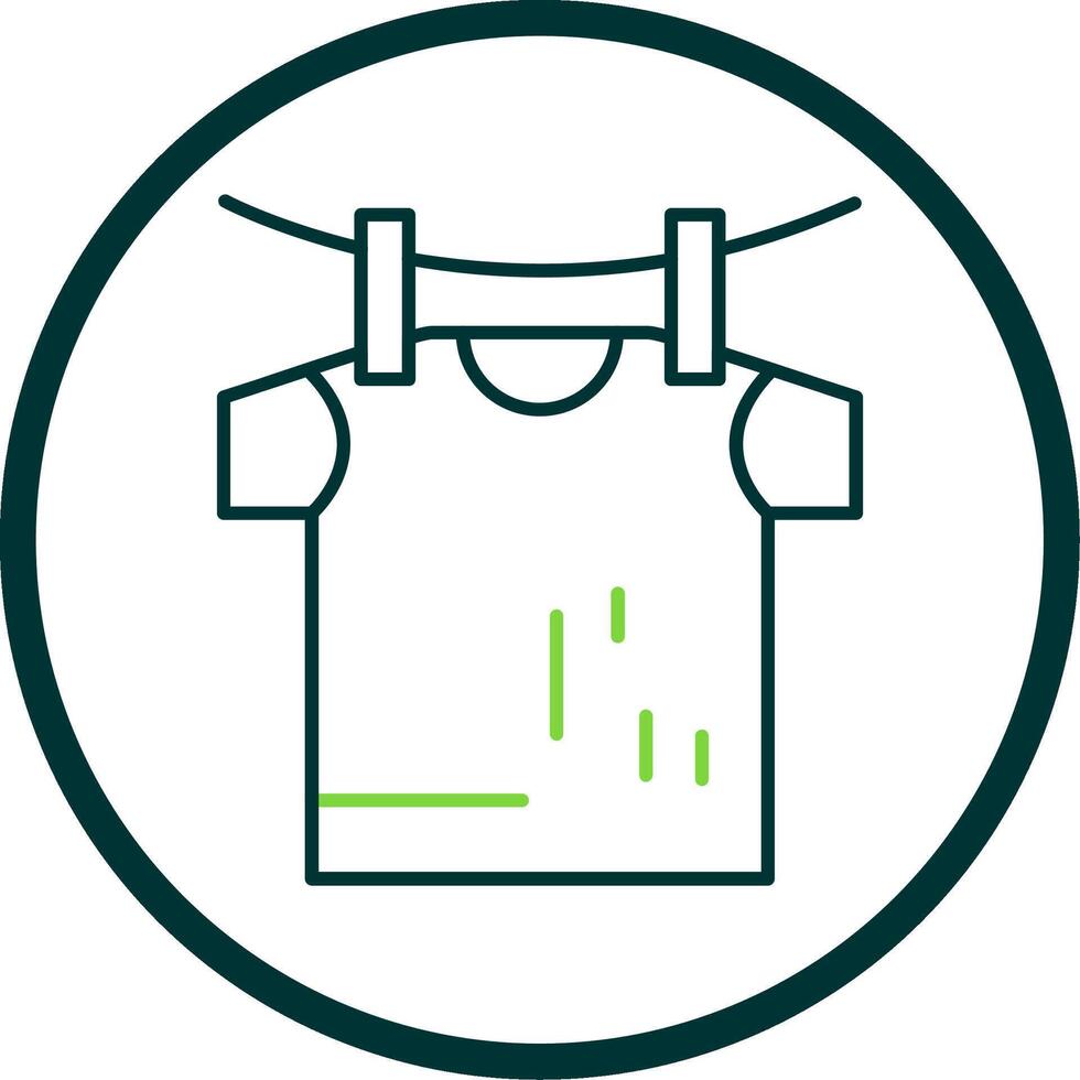 Drying Line Circle Icon vector