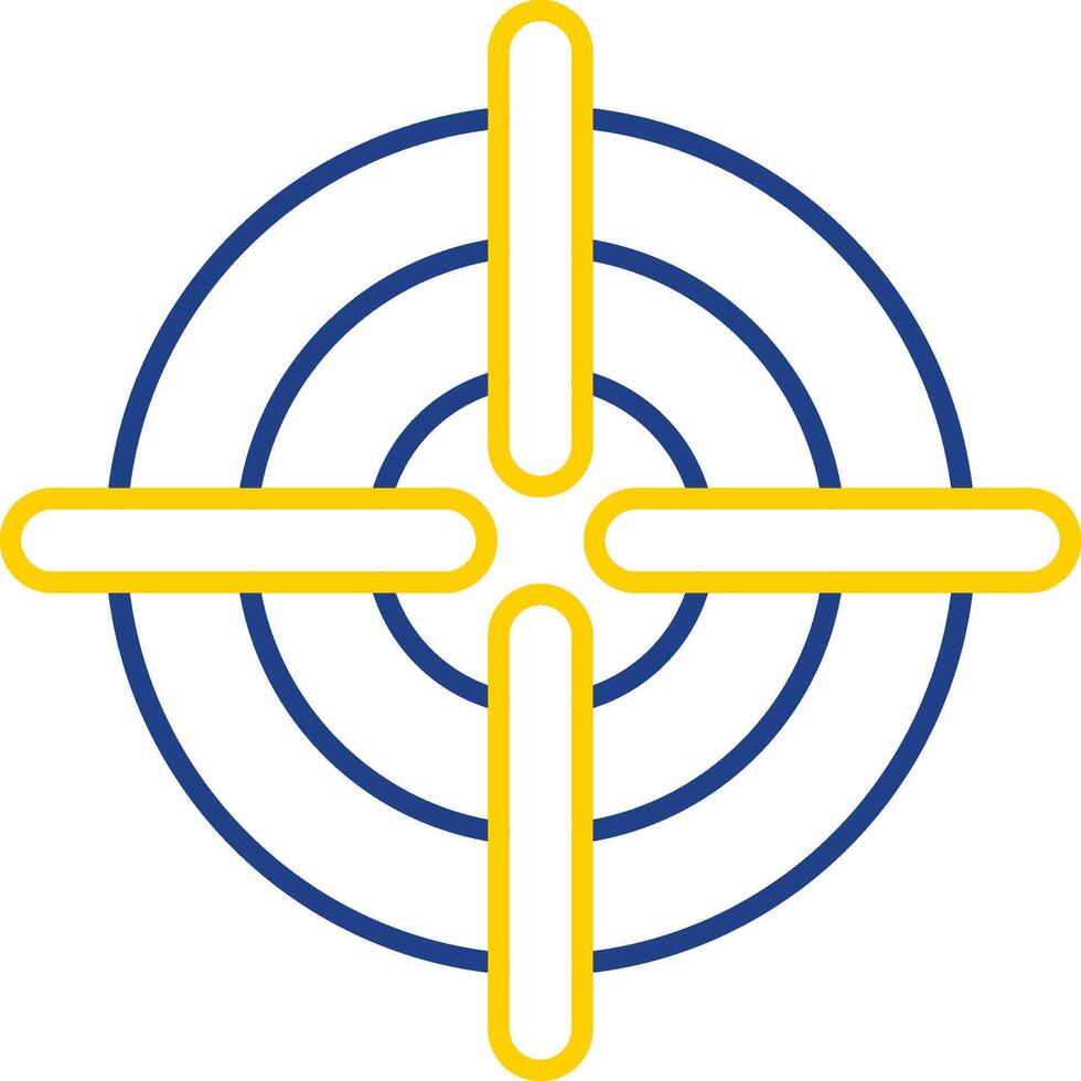 Target Line Two Color Icon vector
