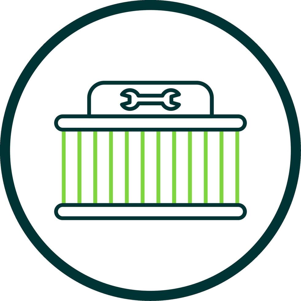 Ladder Line Circle Icon vector