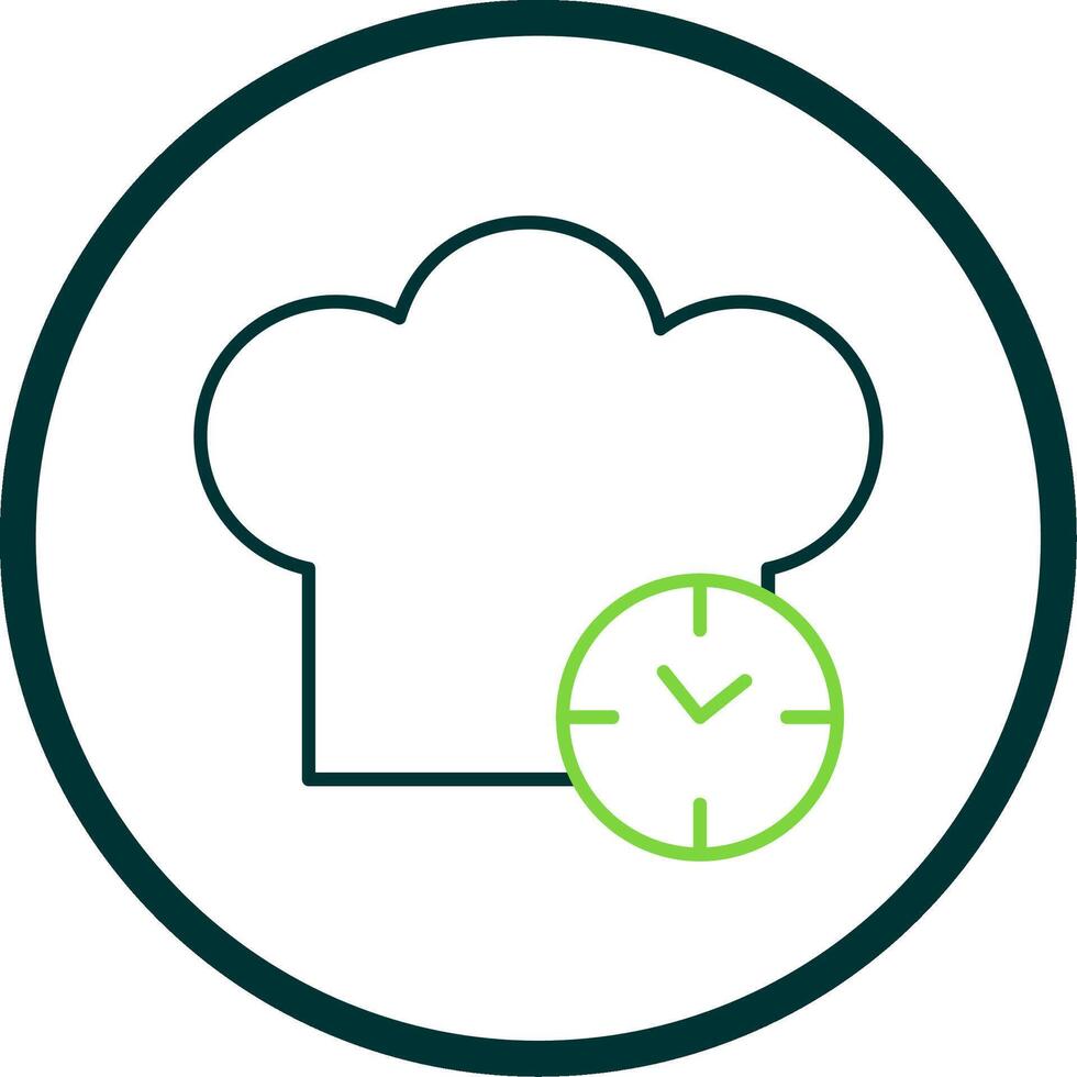 Kitchen Timer Line Circle Icon vector