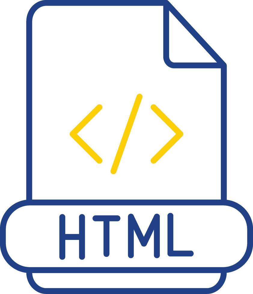 Html Line Two Color Icon vector