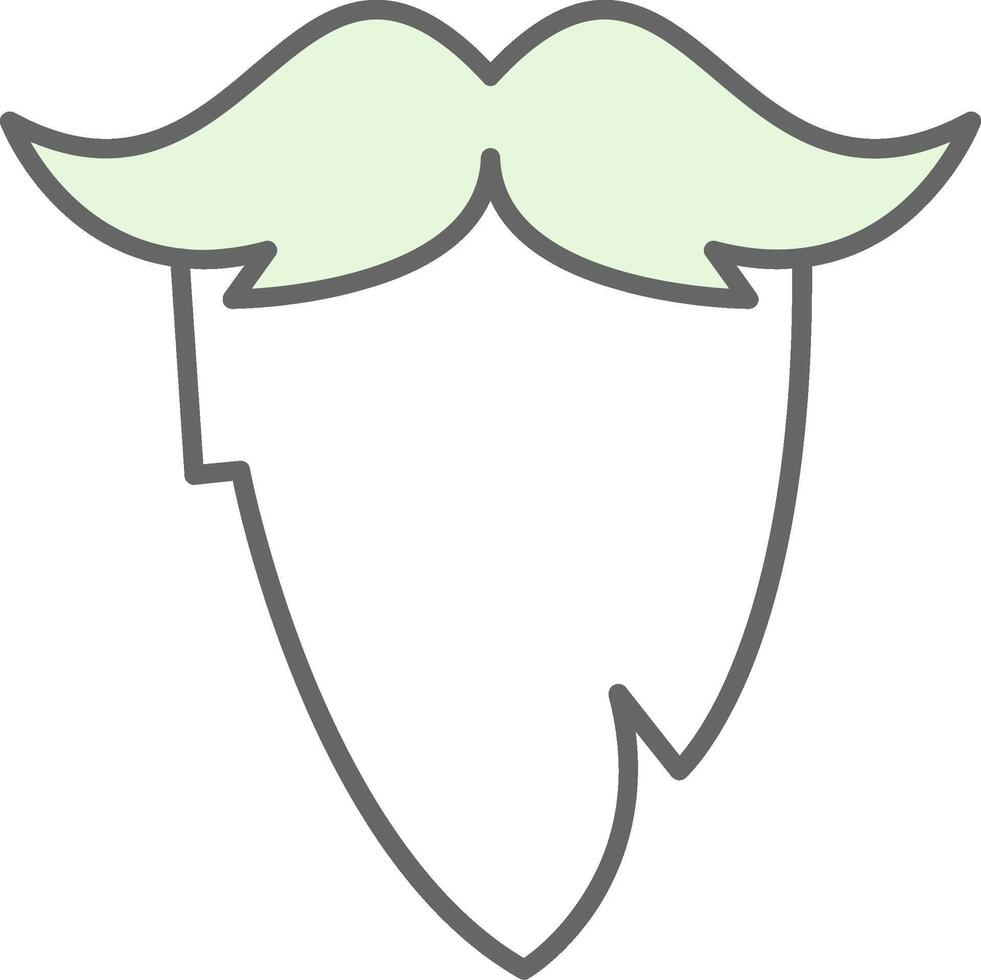 Moustache Fillay Icon vector