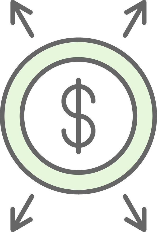 Dollar Fillay Icon vector