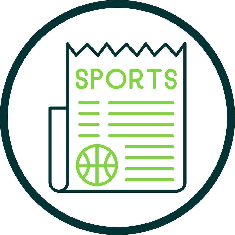 Sports News Line Circle Icon vector