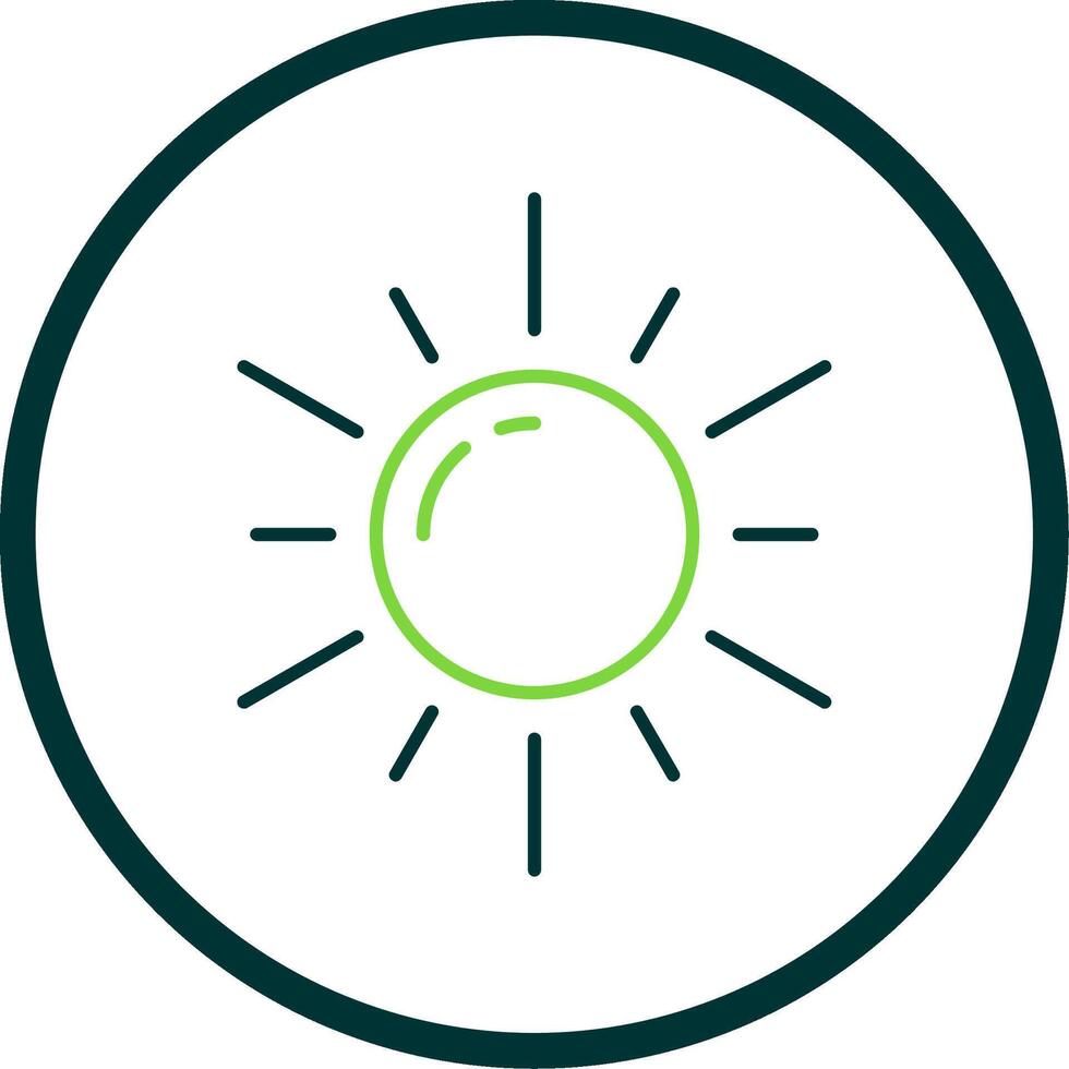 Sun Line Circle Icon vector
