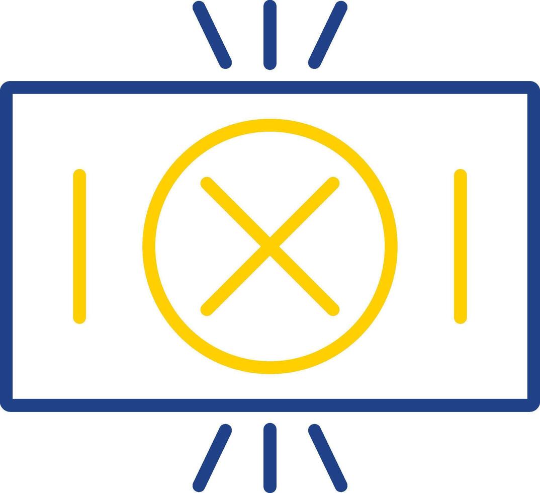 Red Card Line Two Color Icon vector