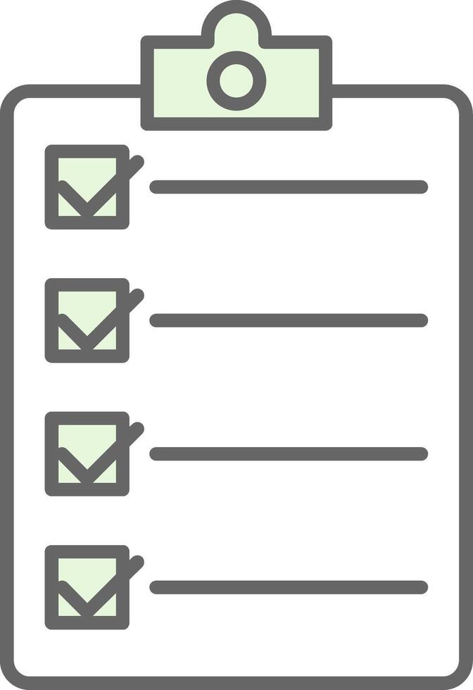 Checklist Fillay Icon vector
