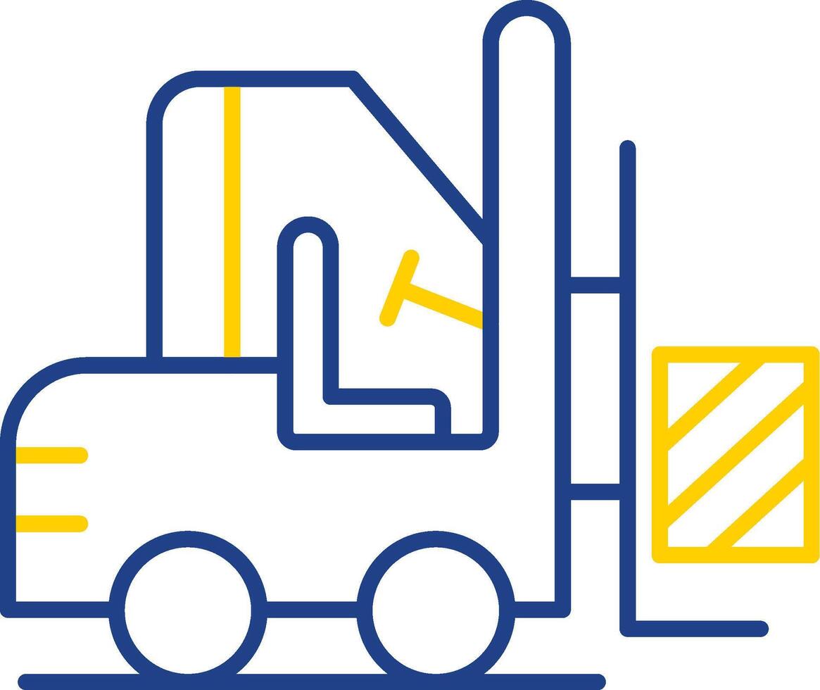 Forklift Line Two Color Icon vector