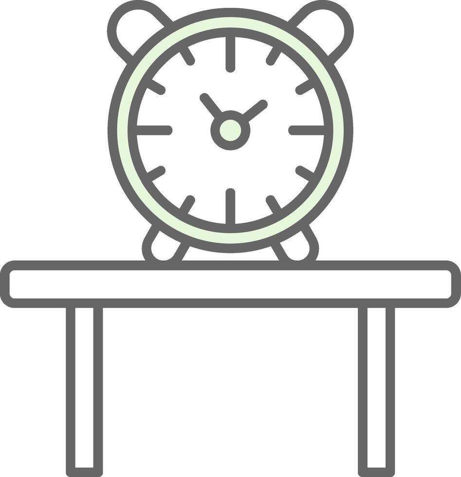 mesa reloj relleno icono vector