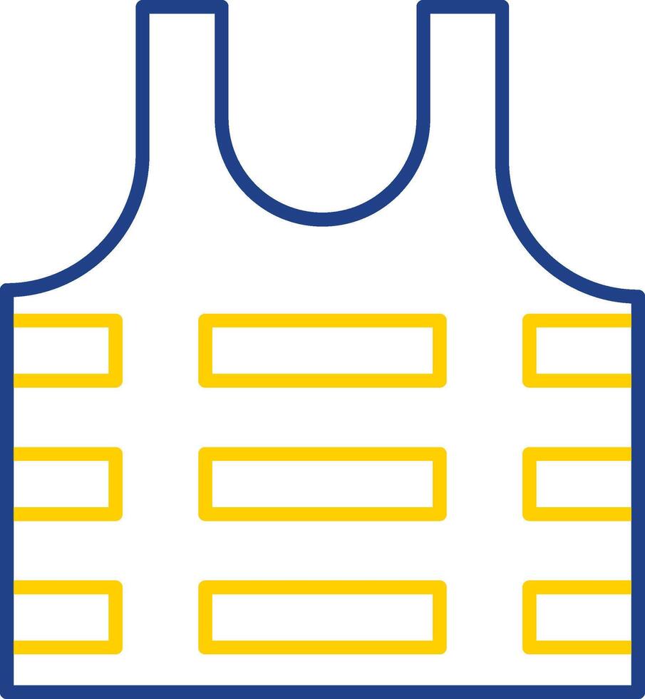 Bullet Proof Vest Line Two Color Icon vector