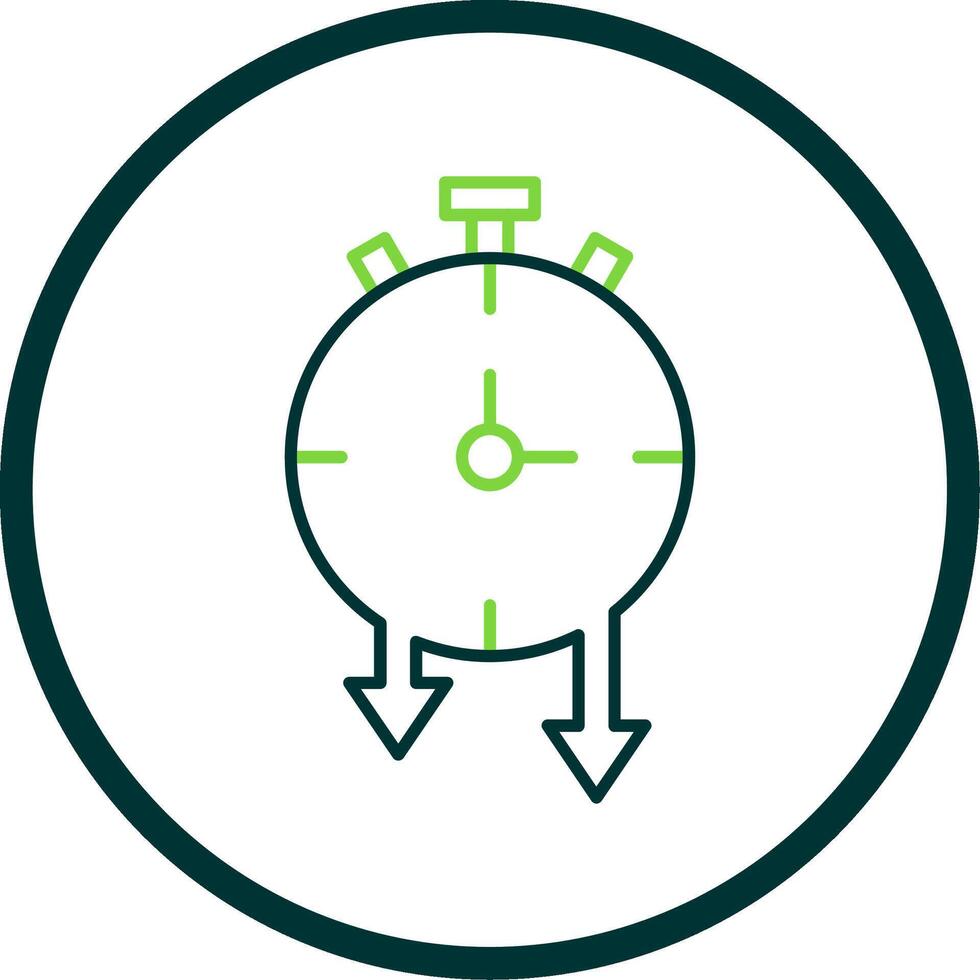 Timer Line Circle Icon vector