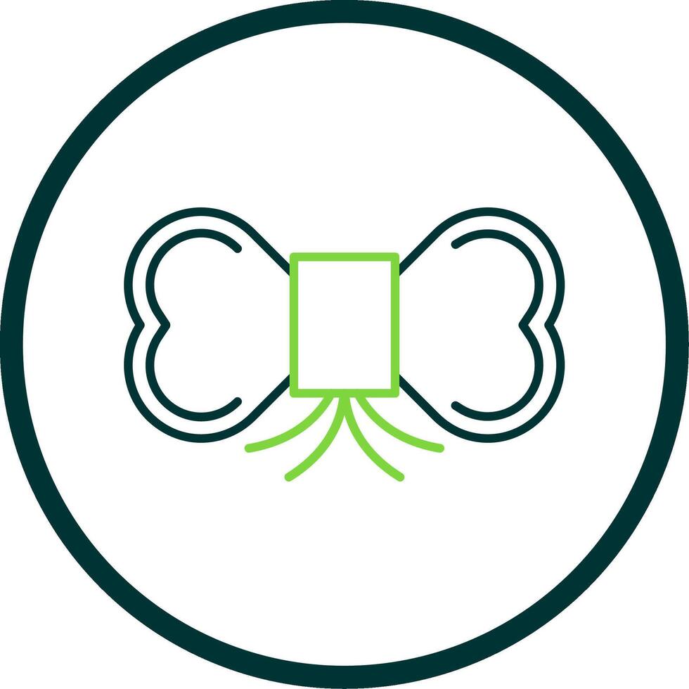 Bow Tie Line Circle Icon vector