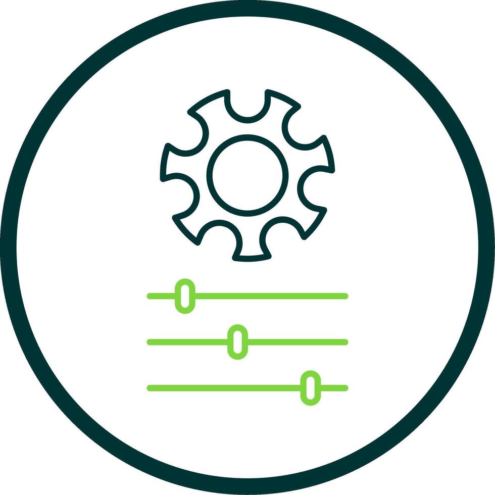 Gear Line Circle Icon vector