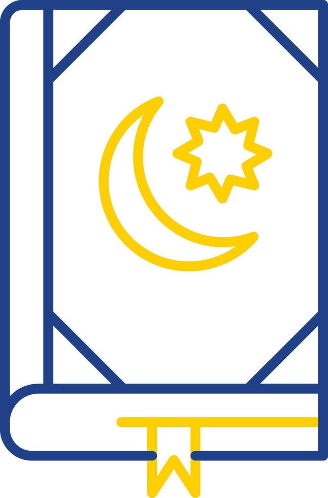 Quran Line Two Color Icon vector