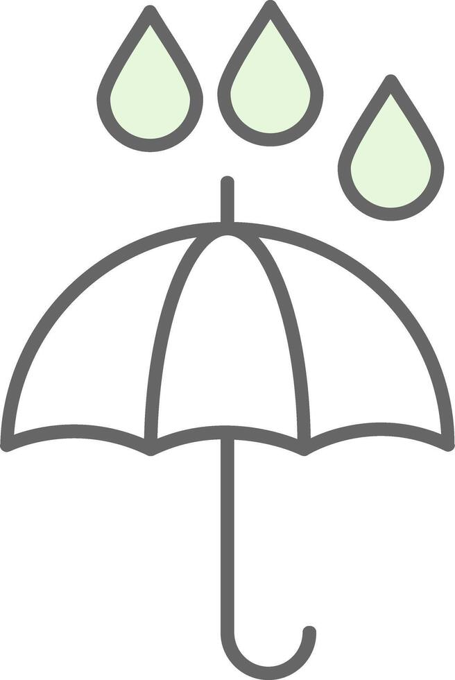 Umbrella Fillay Icon vector