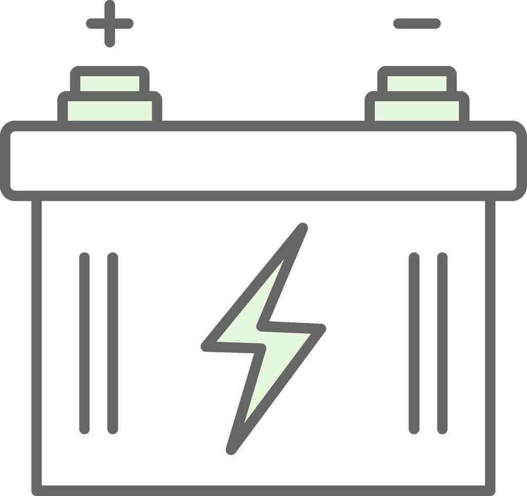 Car Battery Fillay Icon vector
