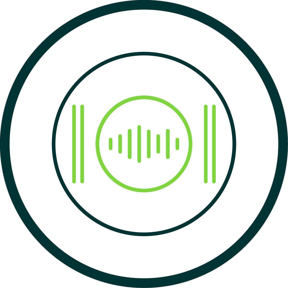 Recording Line Circle Icon vector