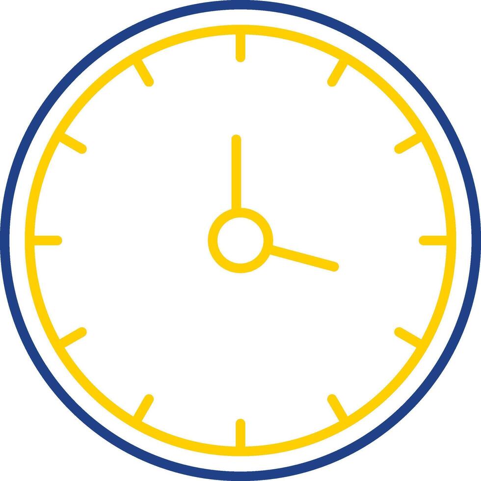 Clock Line Two Color Icon vector