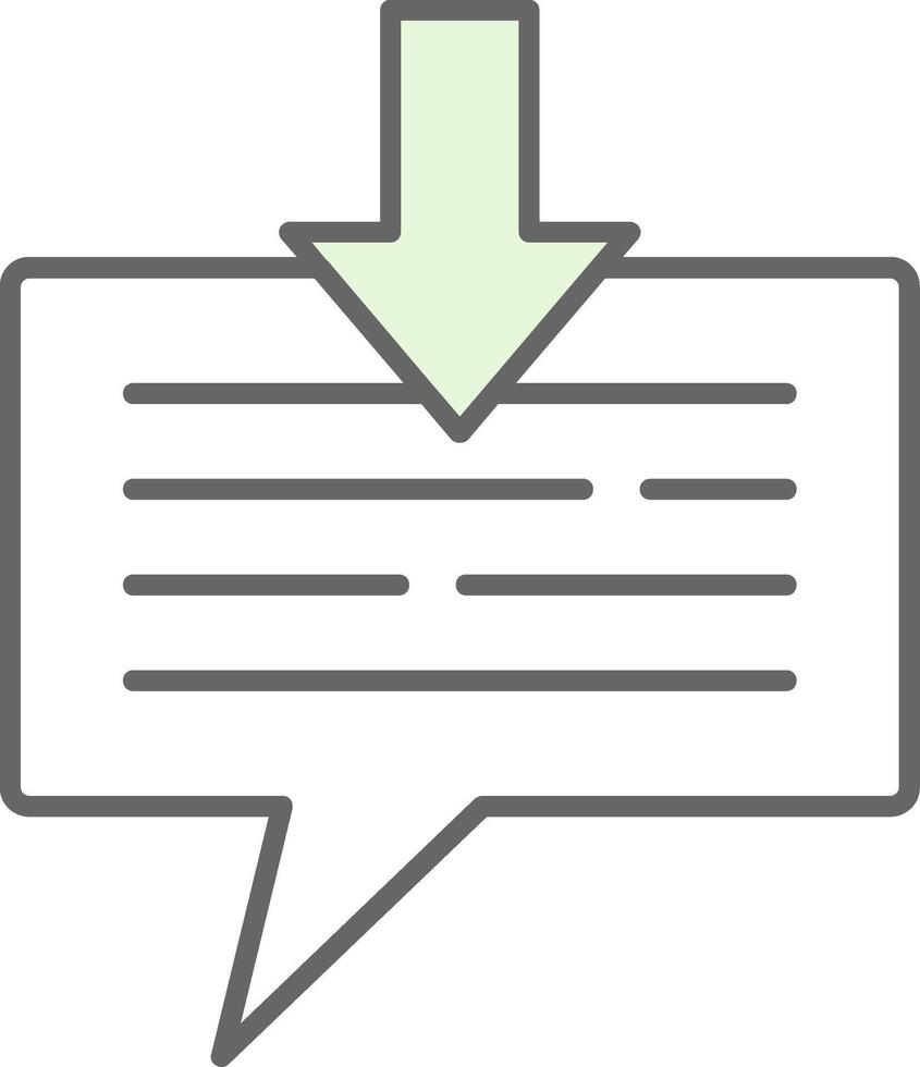 Received Message Fillay Icon vector