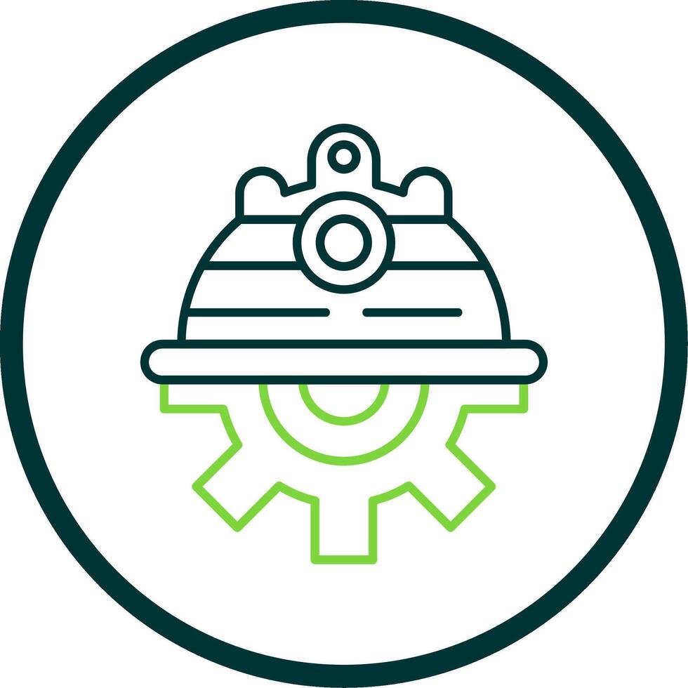 Engineer Line Circle Icon vector