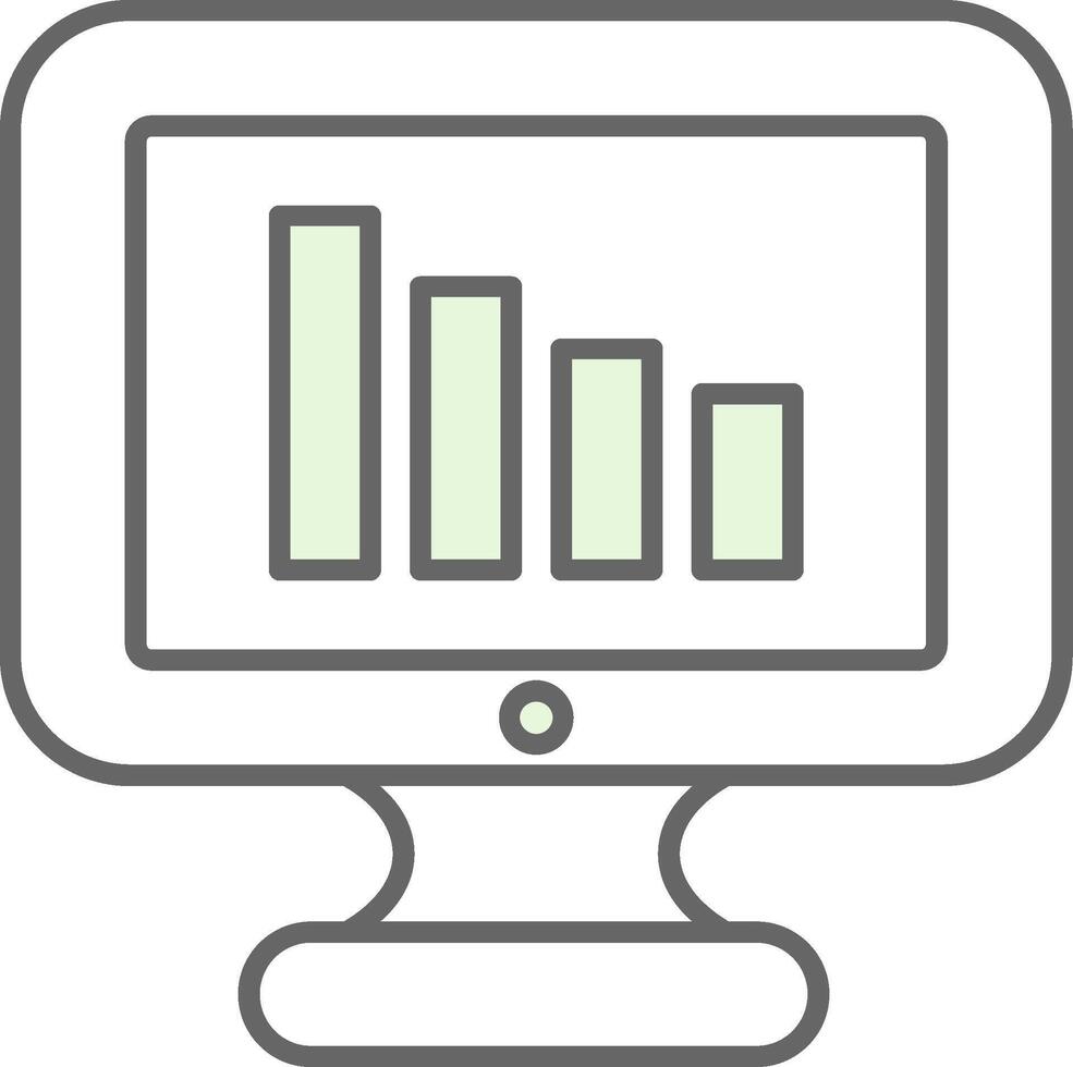 Bar Chart Fillay Icon vector