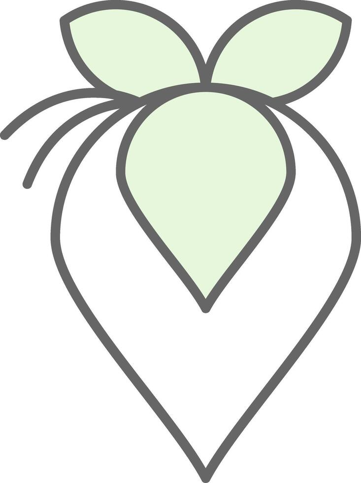 Winter Clothing Fillay Icon vector